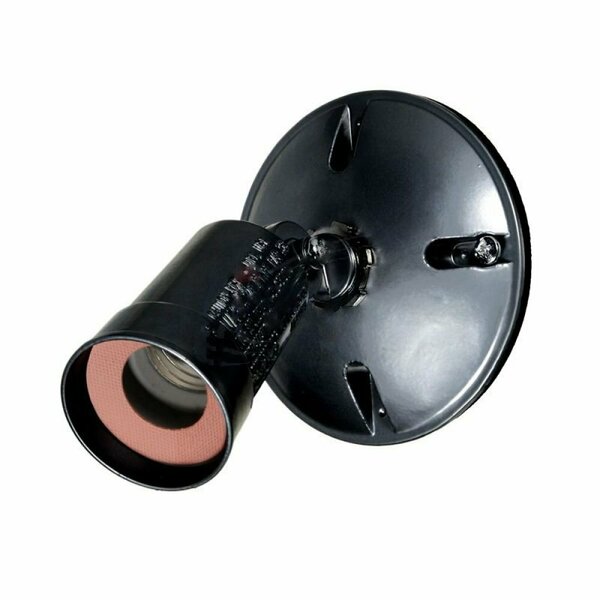 American Imaginations 150W Cylindrical Black Bulb Holder Plastic AI-37536